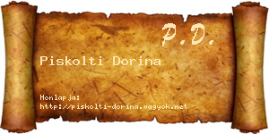 Piskolti Dorina névjegykártya